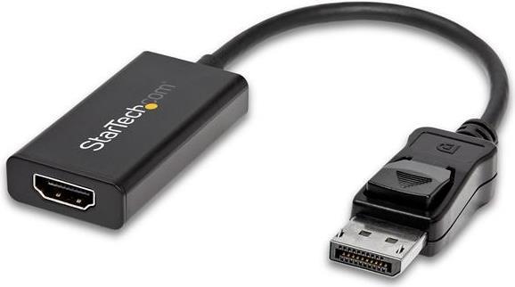StarTech.com DisplayPort auf HDMI Adapter mit HDR - 4K 60Hz - Schwarz - DP auf HDMI Konverter - DP2HD4K60H - Videoanschluß - DisplayPort / HDMI - DisplayPort (M) eingerastet bis HDMI (W) - 25.16 cm - abgeschirmt - Schwarz - 4K Unterstützung von Startech