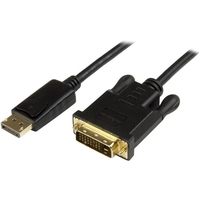 StarTech.com DisplayPort to DVI Converter Cable - DP to DVI adapter - Videokabel - DisplayPort (M) - DVI-D (M) - 91,4 cm (DisplayPort++) - Schwarz (DP2DVI2MM3) von Startech