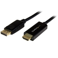 StarTech.com DisplayPort to HDMI Video Converter Cable - 4K - Video- / Audiokabel - DisplayPort / HDMI - DisplayPort (M) - HDMI, 19-polig (M) - 1,0m - (DisplayPort 1,2) - Schwarz (DP2HDMM1MB) von Startech