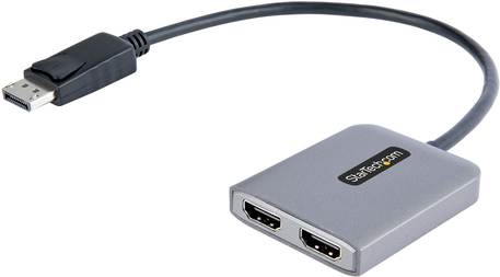 StarTech.com Displayport MST Hub auf Dual HDMI 4K 60Hz - DP 1.4 Multi Monitor Adapter/Multi Stream Transport Hub - 30cm Kabel - zwei HDMI Monitore zu Displayport 1.4 Computer anschließen - Nur Windows kompatibel (MST14DP122HD) von Startech