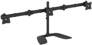 StarTech.com Dreifach Monitorhalterung - Schwenkbar - Stahl und Aluminium - für VESA Monitore bis zu 68,60cm (27)  - 3fach Monitorarm - Aufstellung (Abschlusskappen, Stange, Bodenplatte, Querstange, Unterlegscheiben, Schrauben, Manschette, 2 Monitorarme, VESA-Halterung, 2 Griffschrauben) für 3 Monitore (einstellbarer Arm) - Kunststoff, Aluminium, Stahl - Schwarz - Bildschirmgröße: 33-68.6 cm (13-27) - für Standfußmontage geeignet von Startech