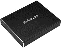 StarTech.com Dual M.2 Festplattengehäuse - RAID - M.2 NGFF SATA SSD Gehäuse - USB 3.1 - USB C / USB A Festplattengehäuse - Aluminium - Flash-Speicher-Array - 2 Schächte - USB 3.1 (extern) von Startech