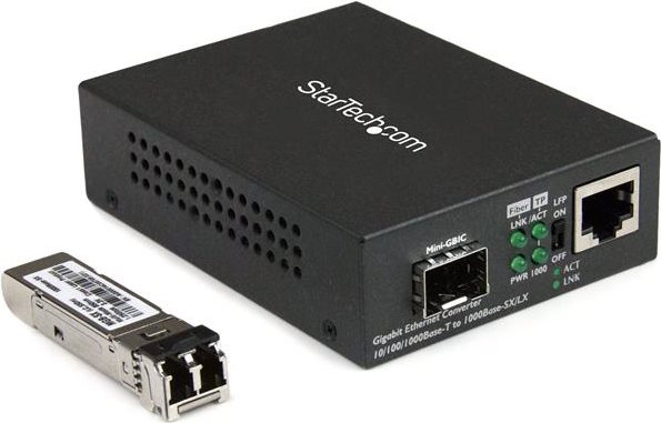 StarTech.com Gigabit Ethernet Glasfaser Medienkonverter - 850nm MM LC - 500,0m- Medienkonverter - 10Base-T, 1000Base-LX, 1000Base-SX, 100Base-TX, 1000Base-T - RJ-45 / LC Multi-Mode - 850 nm (MCM1110MMLC) von Startech