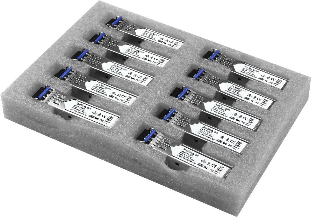 StarTech.com Gigabit LWL SFP Transceiver Modul - Cisco GLC-LH-SM kompatibel - SM/MM LC - SFP (Mini-GBIC)-Transceiver-Modul (gleichwertig mit: Cisco GLC-LH-SM) - Gigabit Ethernet - 1000Base-LX, 1000Base-LH - LC - bis zu 10 km - 1310 nm (Packung mit 10) von Startech