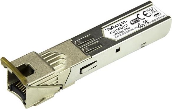 StarTech.com Gigabit RJ45 Copper SFP Transceiver Module - HP 453154-B21 Compatible - SFP (Mini-GBIC)-Transceiver-Modul (gleichwertig mit: HP 453154-B21) - Gigabit Ethernet - 1000Base-T - RJ-45 - bis zu 100 m von Startech