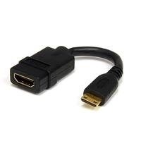 StarTech.com High Speed HDMI-Kabel - HDMI auf HDMI Mini - Buchse/Stecker - Video-/Audio-/Netzwerkadapter - HDMI - 30 AWG - HDMI, 19-polig (W) - Mini-HDMI, 19-polig (M) - 1,3 cm - abgeschirmt - Schwarz - für P/N: HDMM30CM (HDACFM5IN) von Startech