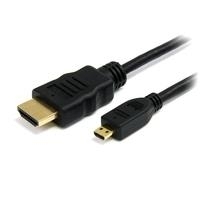 StarTech.com High Speed High Speed HDMI-Kabel mit Ethernet - HDMI auf HDMI Micro - Stecker/Stecker - Video-/Audio-/Netzwerkkabel - HDMI - 34 AWG - HDMI, 19-polig (M) - 19-polig Micro-HDMI (M) - 1,0m - Schwarz (HDADMM1M) von Startech