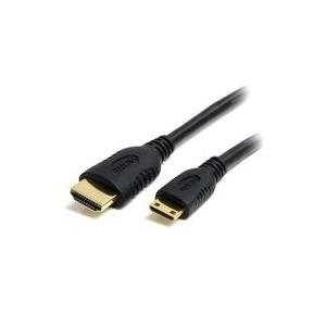 StarTech.com High Speed High Speed HDMI-Kabel mit Ethernet - HDMI auf HDMI Mini - Stecker/Stecker - Video-/Audio-/Netzwerkkabel - HDMI - 30 AWG - HDMI, 19-polig (M) - Mini-HDMI, 19-polig (M) - 50cm - abgeschirmt - Schwarz (HDACMM50CM) von Startech