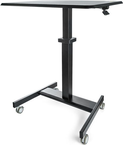 StarTech.com Höhenverstellbarer Schreibtisch - Sit Stand Workstation -Ergonomischer Stehpult mit Rollen - Computertisch mit verriegelbarem One-Touch-Lift für Lehrer/Schüler (STSCART2) von Startech