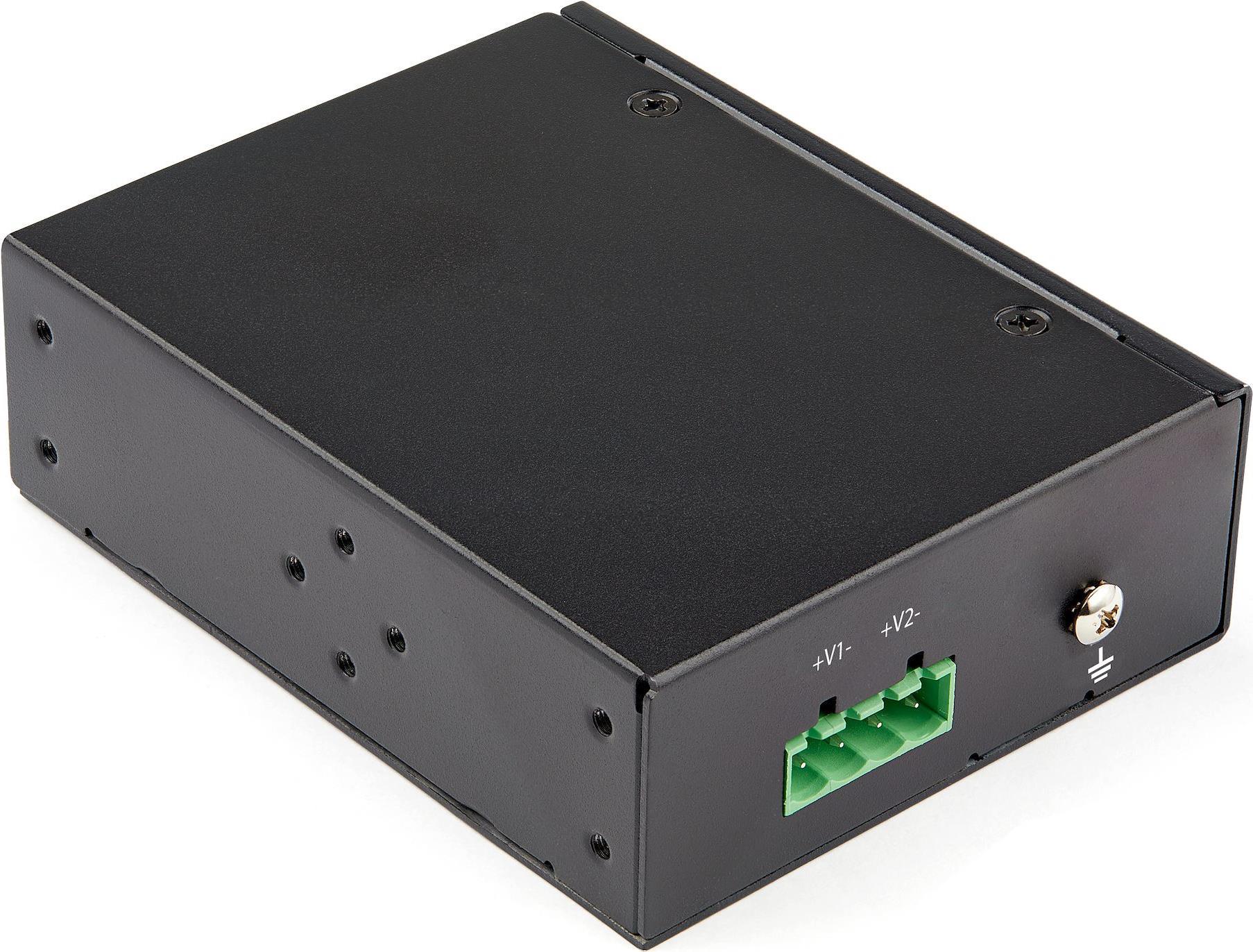 StarTech.com Industrial 5 Port Gigabit PoE Switch - 30W - Power Over Ethernet Switch - GbE PoE+ Unmanaged Switch - Rugged High Power Gigabit Network Switch IP-30/ -40&deg,C bis 75&deg,C (IESC1G50UP) - Switch - unmanaged - 4 x 10/100/1000 (PoE+) + 1 x 10/100/1000 - an DIN-Schiene montierbar, wandmontierbar - PoE+ (120 W) - Gleichstrom von Startech
