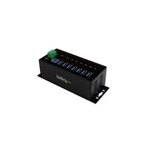 StarTech.com Industrieller 7 Port USB3.0 Hub mit Überspannungsschutz - Hub - 7 x SuperSpeed USB3.0 - an DIN-Schiene montierbar, wandmontierbar - Gleichstrom (ST7300USBME) von Startech