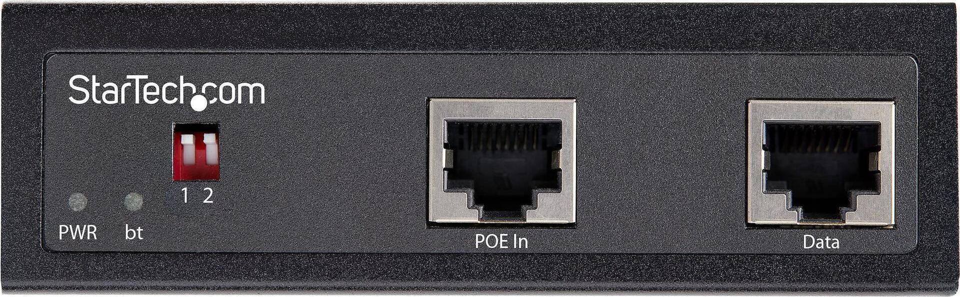 StarTech.com Industrieller Gigabit PoE Splitter - 90W Hochgeschwindigkeits Power-over-Ethernet PoE+++ Splitter - 12-48V DC - PoE-Splitter (DIN-Schienenmontage möglich) - 90 Watt - Ausgangsanschlüsse: 2 von Startech