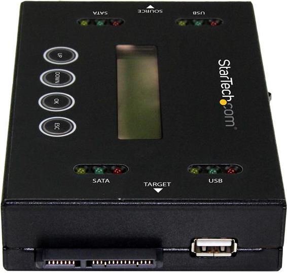 StarTech.com Laufwerks Duplizierer und Löscher für USB Sticks und 2,5 / 3.5 SATA Laufwerke - 1:1 duplizierung plus Cross-interface - Festplatte / USB-Drive-Duplikator - 1 Schächte (Serial ATA-600 / USB) von Startech