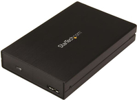 StarTech.com Laufwerksgehäuse für 2.5 SATA SSDs/HDDs - USB 3.1 (10Gbit/s) - USB-A, USB-C - für 5mm bis 15mm hohe Festplatten - Speichergehäuse - 6.4 cm (2.5) - SATA 6Gb/s - 600 MBps - USB 3.1 (Gen 2) - Schwarz von Startech