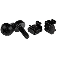 StarTech.com M5 x 12mm - Screws and Cage Nuts - Schrauben für Rack - Schwarz (CABSCREWM52B) von Startech
