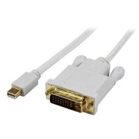StarTech.com Mini DisplayPort auf DVI Kabel - Stecker/Stecker - DisplayPort-Kabel - Mini DisplayPort (M) - DVI-D (M) - 1,8m - aktives Kabel (Signalregenerierung) - weiß (MDP2DVIMM6WS) von Startech