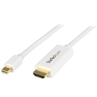 StarTech.com Mini DisplayPort to HDMI Video Converter Cable - 4K - Video- / Audiokabel - DisplayPort / HDMI - Mini DisplayPort (M) - HDMI, 19-polig (M) - 2,0m - (DisplayPort 1,2) - wei� (MDP2HDMM2MW) von Startech