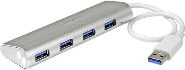 StarTech.com Portable USB Hub with Built-in Cable - Hub - 4 x SuperSpeed USB3.0 (ST43004UA) von Startech