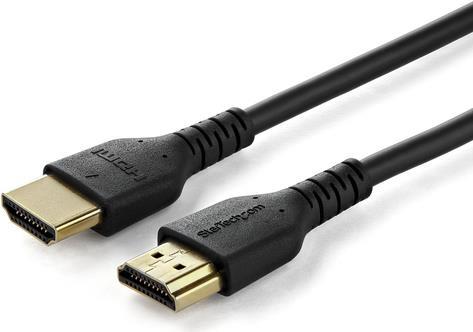 StarTech.com RHDMM1MP HDMI Kabel (1m, HDMI 2.0, 4k 60Hz, premium High Speed HDMI Kabel mit Ethernet, f�r Monitore oder TVs) - Premium Highspeed HDMI mit Ethernetkabel - HDMI (M) bis HDMI (M) - 1 m - Schwarz von Startech