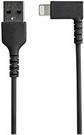 StarTech.com RUSBLTMM1MBR 1m abgewinkeltes Lightning- auf USB-Kabel (Robustes Apple MFi-zertifiziertes Kabel, Schwarz, 1m) - Lightning-Kabel - Lightning (M) gewinkelt bis USB (M) - 1 m - Doppelisolierung - Schwarz - für Apple iPad/iPhone/iPod von Startech