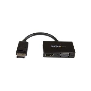 StarTech.com Reise A/V Adapter: 2-in-1 Mini DisplayPort auf HDMI oder VGA Konverter - Videokonverter - Schwarz (DP2HDVGA) von Startech