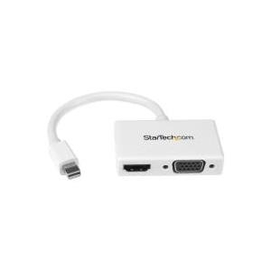 StarTech.com Reise A/V Adapter: 2-in-1 Mini DisplayPort auf HDMI oder VGA Konverter - Weiß - Weiß - 10,5 cm - 25 cm - 2,36 cm - 16 cm - 24 cm (MDP2HDVGAW) von Startech