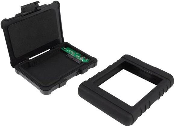 StarTech.com Rugged Hard Drive Enclosure - USB3.0 to 6,40cm (2.5) SATA 6Gbps - Speichergehäuse - 6,4 cm (2.5) - SATA 6Gb/s - 600MBps - SATA 6Gb/s, USB3.0 - Schwarz (S251BRU33) von Startech