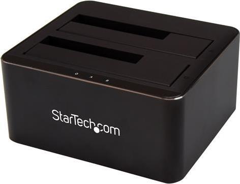 StarTech.com SATA Festplatten Dockingstation für 2x 2,5/3,5 SATA SSDs/HDDs - USB 3.0 - HDD Docking Station - HDD-Dockingstation Schächte: 2 - 2.5, 3.5 (6.4 cm, 8.9 cm) - SATA 6Gb/s - 6 Gbit/s - USB 3.0 - Schwarz von Startech