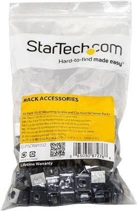 StarTech.com Server Rack Screws and Clip Nuts - 10-32 - Rack Mount Screws and Slide-On Cage Nuts - Schrauben für Rack von Startech