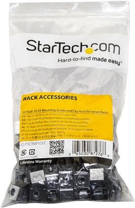 StarTech.com Server Rack Screws and Clip Nuts - 10-32 - Rack Mount Screws and Slide-On Cage Nuts - Schrauben für Rack StarTech.com Server Rack Screws and Clip Nuts - 10-32 - Rack Mount Screws and Slide-On Cage Nuts - Schrauben für Rack von Startech