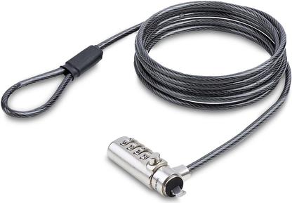 StarTech.com Slim Lock Noble Wedge Slot Compatible, 6.6ft Locking Cable - Sicherheitskabelschloss - 2 m (SNBLC4D-LAPTOP-LOCK) von Startech