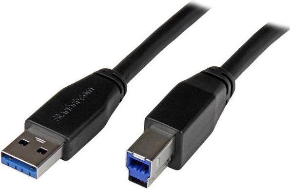 StarTech.com SuperSpeed USB3.0 A auf B Kabel - St/St - USB-Kabel - 9-polig USB Typ A (M) - 9-polig USB Typ B (M) - 10,0m (USB3.0) - geformt - Schwarz (USB3SAB10M) von Startech