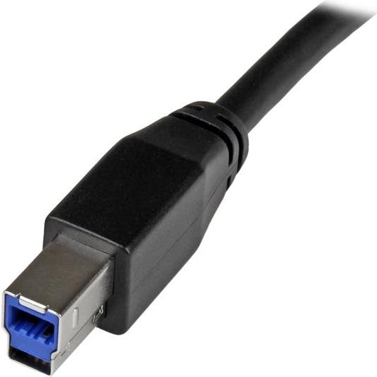 StarTech.com SuperSpeed USB3.0 A auf B Kabel - St/St - USB-Kabel - 9-polig USB Typ A (M) - 9-polig USB Typ B (M) - 5,0m (USB3.0) - geformt - Schwarz (USB3SAB5M) von Startech