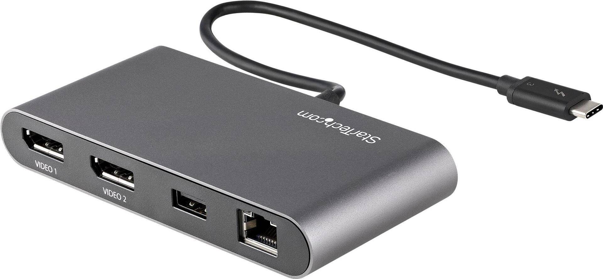 StarTech.com TB3DKM2DPL Notebook-Dockingstation & Portreplikator Verkabelt Thunderbolt 3 Grau (TB3DKM2DPL) (geöffnet) von Startech