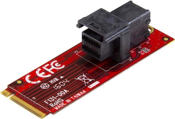 StarTech.com U.2 (SFF-8643) to M.2 PCI Express 3.0 x4 Host Adapter Card for 2.5 U.2 NVMe SSD - Schnittstellenadapter - U.2 (U.2) - SAS - M.2 Card - Rot von Startech