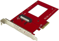 StarTech.com U.2 auf PCIe Adapter für 2.5 U.2 NVMe SSD - SFF 8639 - 4x PCI Express 3.0 - NVMe PCIe Adapter - U.2 PCIe Karte - Schnittstellenadapter - 2.5 (6.4 cm) - Ultra M.2 Card - PCIe 3.0 x4 - Rot von Startech