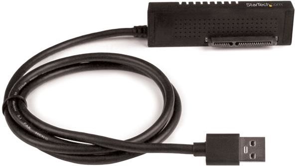 StarTech.com USB 3,1 (10Gbit/s) Adapter Kabel f?r 2.5 und 3.5 SATA SSD/HDD Laufwerke - Unterst?tzt SATA III  - Speicher-Controller - 6,4 cm, 8,9 cm (2.5, 3.5) - SATA 6Gb/s - 6GBps - USB 3,1 (Gen 2) - Schwarz (USB312SAT3) von Startech