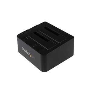 StarTech.com USB 3,1 Gen 2 (10Gbps) Dual-Bay Dock for 2.5/3.5 SATA Drives - Speicher-Controller mit Datenanzeige, Netzanzeige - 6,4 cm, 8,9 cm (2.5, 3.5) - USB 3,1 (Gen 2) - Schwarz (SDOCK2U313) von Startech