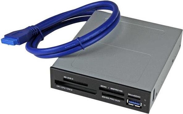 StarTech.com USB 3.0 interner Kartenleser mit UHS-II Unterstützung - Kartenleser - 8,9 cm (3,5 Zoll) (CF I, CF II, MS, MS PRO, MMC, SD, MS Duo, MS PRO Duo, miniSD, microSD, SDHC, MS Micro, microSDHC, SDXC, MS XC, MS PRO-HG) - USB 3.0 (geöffnet) von Startech