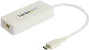 StarTech.com USB 3.1 USB-C Ethernet Adapter with Extra USB Port - White - Netzwerkadapter - USB-C - Gigabit Ethernet + USB 3.1 Gen 2 - weiß von Startech