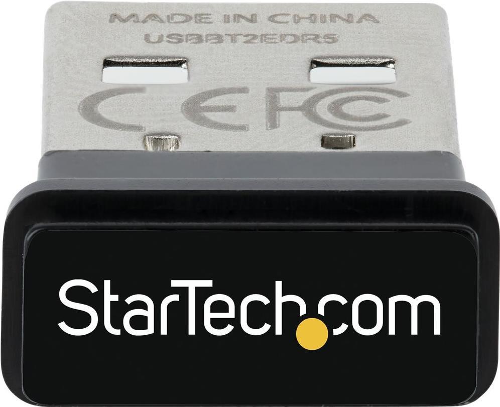 StarTech.com USB Bluetooth 5.0 Adapter, USB Bluetooth Dongle Receiver for PC/Computer/Laptop/Keyboard/Mouse/Headsets, Range 33ft/10m, EDR (USBA-BLUETOOTH-V5-C2) - Netzwerkadapter - USB - Bluetooth 5.0, Bluetooth 5.0 LE, Bluetooth 5.0 EDR - Klasse 2 - Schwarz von Startech