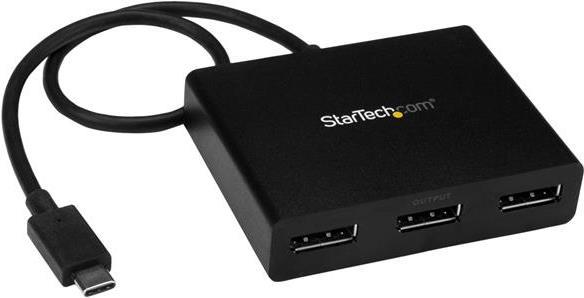 StarTech.com USB-C DisplayPort Hub - 3 Port - Verkettungsfähig - USB Typ C Monitor Hub - USB Typ C Monitor Hub - Externer Videoadapter - USB Type-C - 3 x DisplayPort (MSTCDP123DP) (geöffnet) von Startech