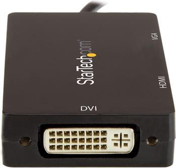 StarTech.com USB-C Multiport Adapter - 3-in-1 USB C to HDMI, DVI or VGA - Externer Videoadapter - USB Type-C - DVI, HDMI, VGA (CDPVGDVHDBP) von Startech