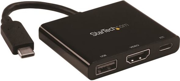StarTech.com USB-C auf 4K HDMI Multifunktionsadapter mit Power Delivery und USB-A Anschluss - USB C Laptop Reiseadapter - Weiss - Externer Videoadapter - USB Type-C - HDMI - Schwarz von Startech