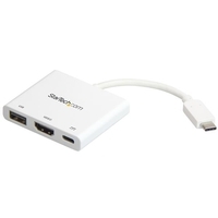 StarTech.com USB-C auf 4K HDMI Multifunktionsadapter mit Power Delivery und USB-A Anschluss - USB C Laptop Reiseadapter - Weiss - Externer Videoadapter - USB Type-C - HDMI - weiß von Startech