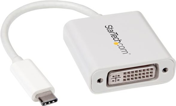 StarTech.com USB-C auf DVI Adapterkabel - USB Typ-C auf DVI Konverter / Adapter - 2560x1600 - Externer Videoadapter - USB Type-C - DVI - weiß (CDP2DVIW) von Startech