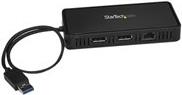 StarTech.com USB to Dual DisplayPort Mini Docking Station - Dual 4K 60Hz - GbE - USB 3.0 - Docking Station - (USB) - GigE von StarTech