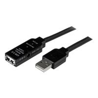 StarTech.com USB2.0 Active Extension Cable - M/F - USB-Verlängerungskabel - USB Typ A, 4-polig (M) - USB Typ A, 4-polig (W) - 5,0m (USB / USB2.0) - aktives Kabel (Signalregenerierung) - Schwarz (USB2AAEXT5M) von Startech