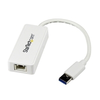 StarTech.com USB3.0 Gigabit Ethernet Lan Adapter mit USB Port - Wei� - Netzwerkadapter - SuperSpeed USB3.0 - 10Mb LAN, 100Mb LAN, GigE - 10Base-T, 100Base-TX, 1000Base-T - wei� (USB31000SPTW) von Startech