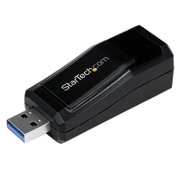 StarTech.com USB3.0 auf Gigabit Ethernet Lan Adapter - Netzwerkadapter - SuperSpeed USB3.0 - Gigabit Ethernet - Schwarz (USB31000NDS) von Startech